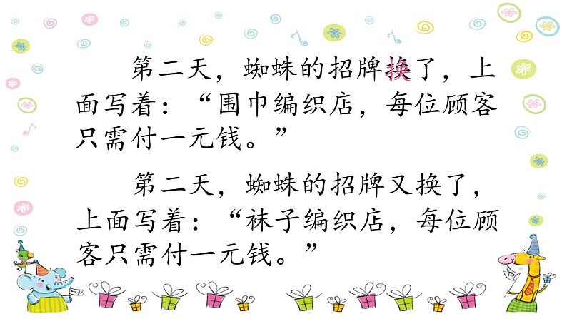 二下语文《20蜘蛛开店》课件PPT03