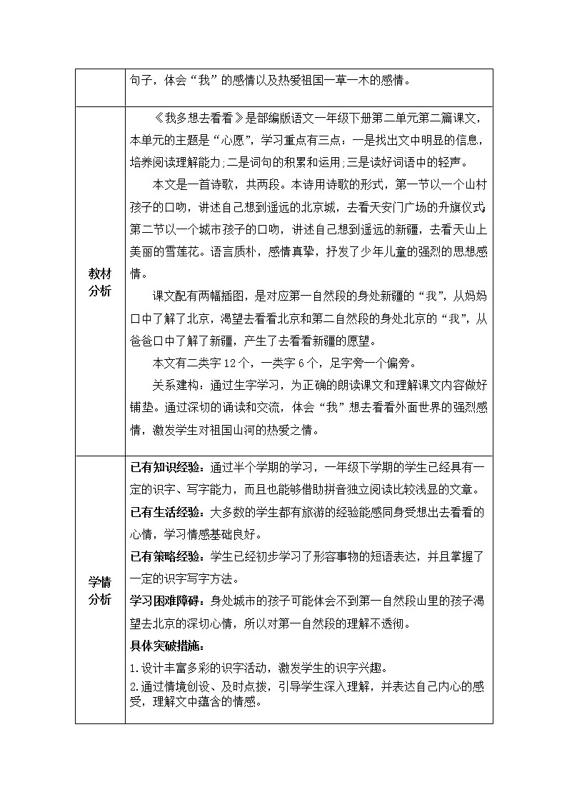 《我多想去看看》（第二课时）教案第2页