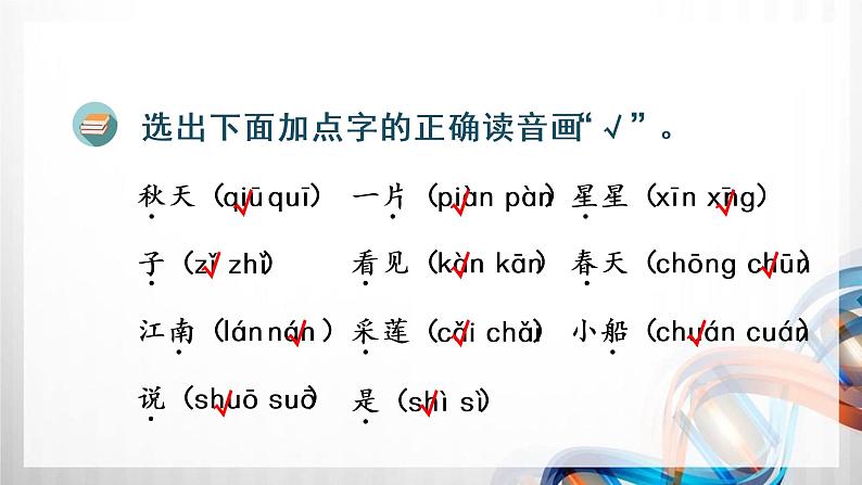 人教版统编教材一年级语文上册（第四单元）复习课件第3页