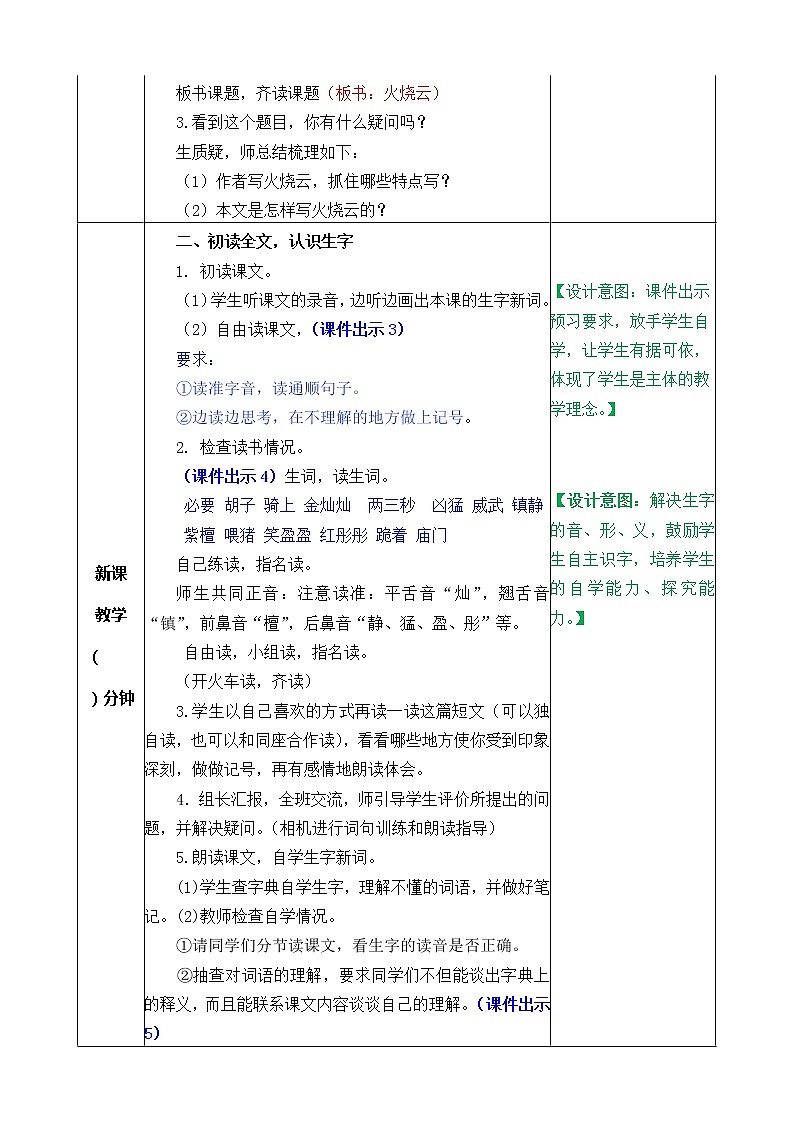 第二十四课 火烧云教案第2页