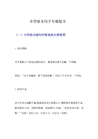 小学语文句子专项复习练习附答案 （句子转换题和病句专项）