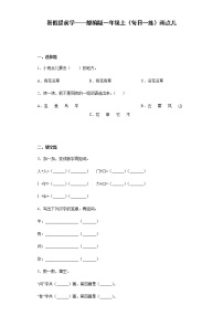 暑假提前学——部编版一年级上（每日一练）雨点儿（含答案）试卷