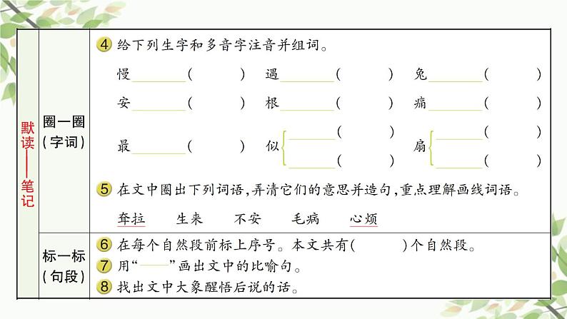 19 大象的耳朵    习题课件（11张）03