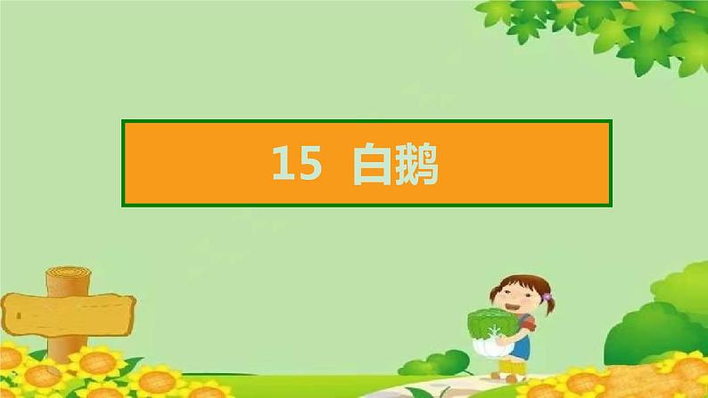 15  白鹅  习题课件(图片版  共22张PPT)02