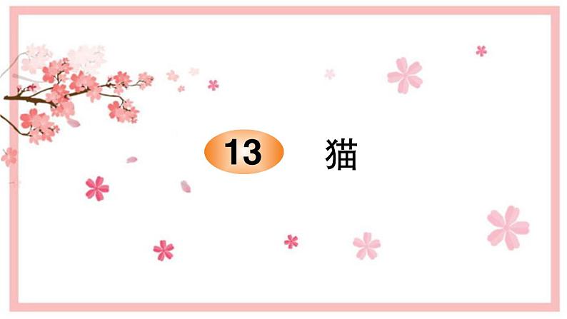 13. 猫    习题课件(图片版 共12张PPT)01