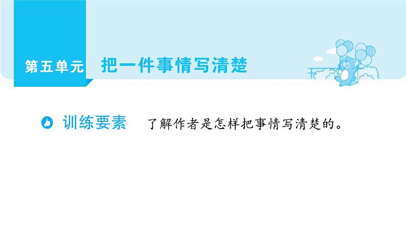 部编版语文四年级上册单元主题阅读第五单元  把一件事情写清楚  课件（66张PPT)01