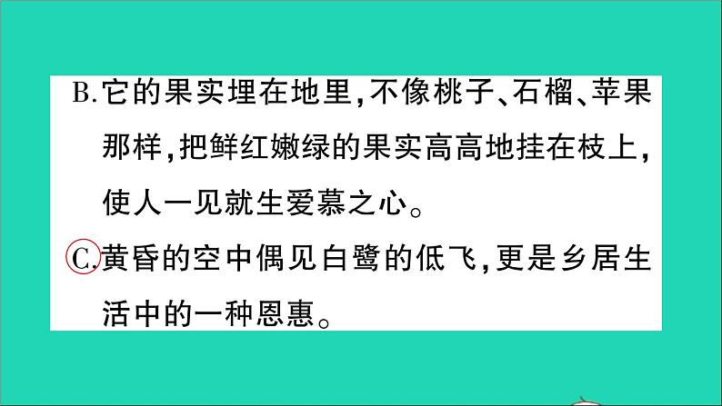 广东地区五年级语文上册第一单元语文园地作业课件新人教版第5页