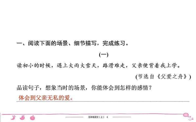 2020-2021学年五年级上册部编版语文习题课件  第6单元 口语交际•习作•语文园地6第2页