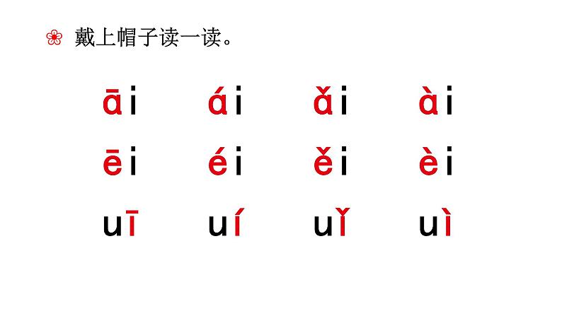 部编版语文一年级上册汉语拼音《ai-ei-ui》　课件第6页