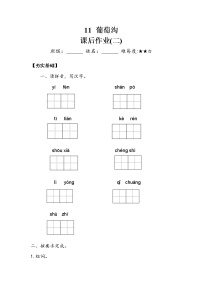 人教部编版二年级上册11 葡萄沟练习