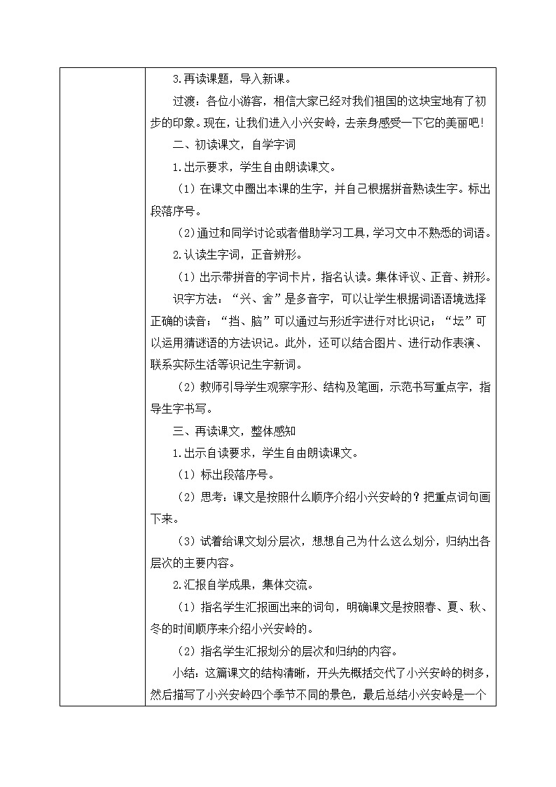 20《美丽的小兴安岭》课件PPT+生字课件+教案+音视频素材02