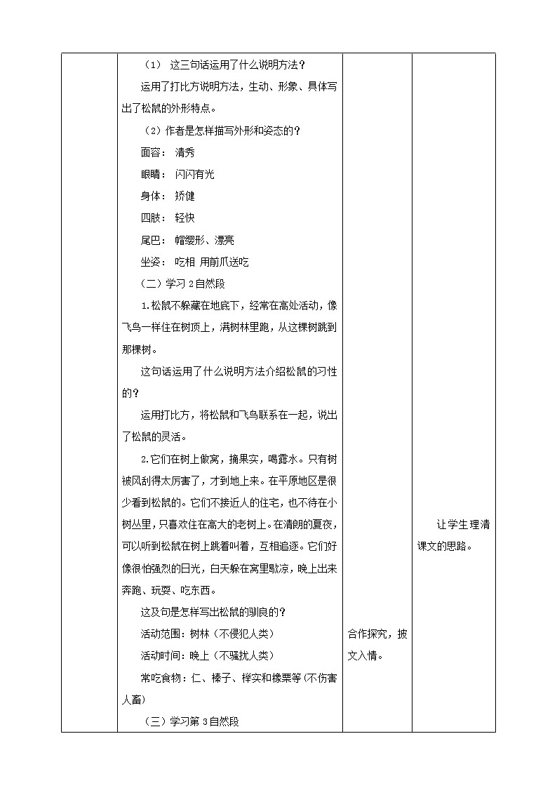 部编版语文5年级上第17课《松鼠》 教学设计02