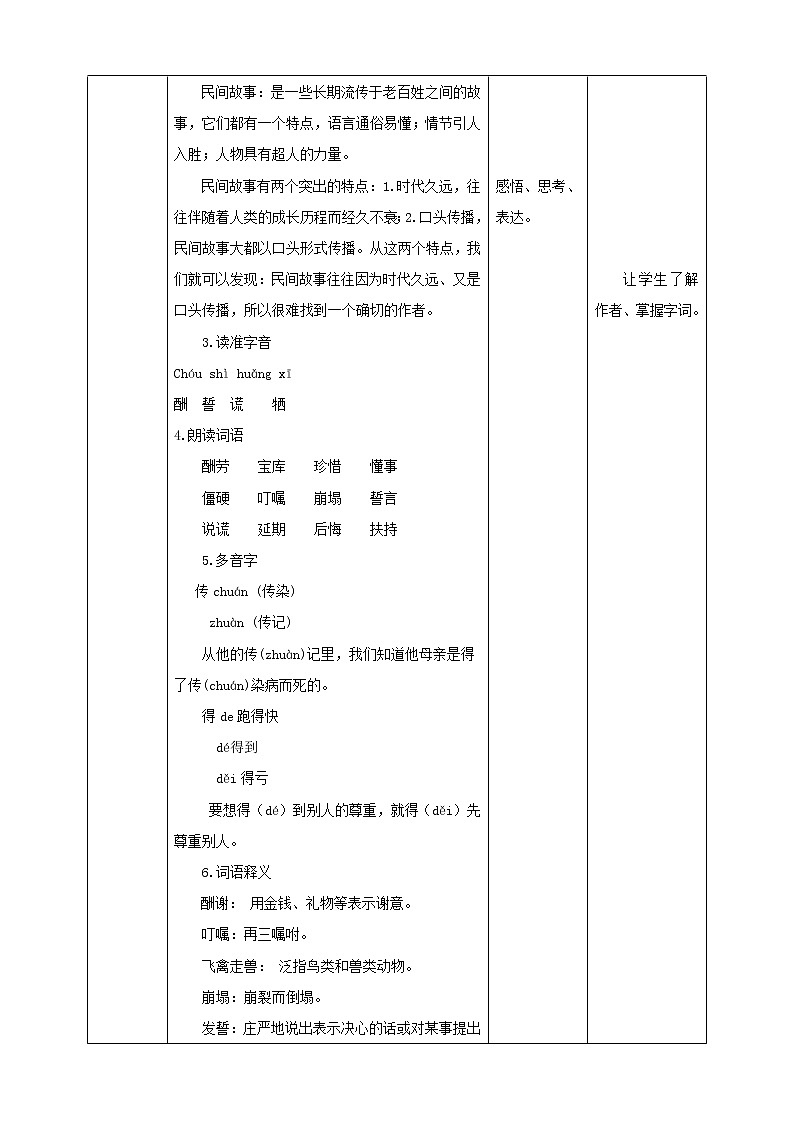 小学语文五年级上册《猎人海力布》教学设计（共2课时）第2页