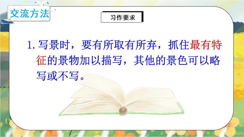 部编版语文三年级上册  习作六：这儿真美  课件PPT+教案07