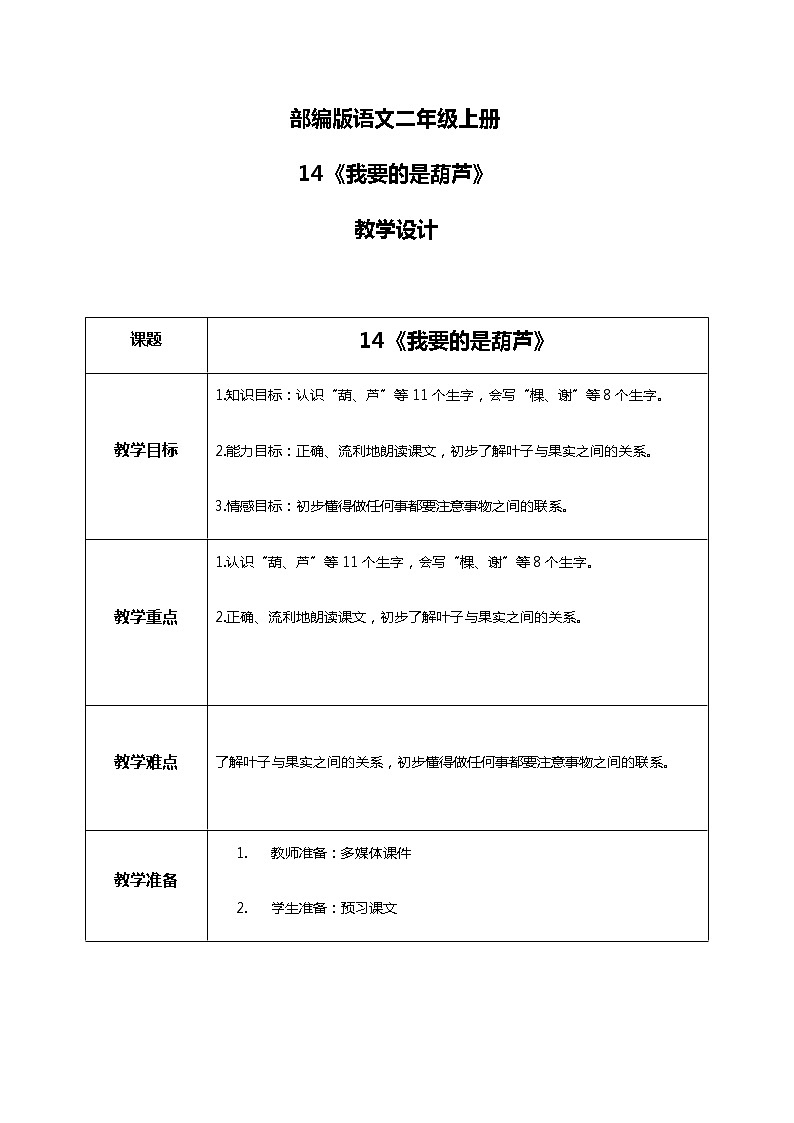 14.《我要的是葫芦》（第一课时）课件+教案+练习01