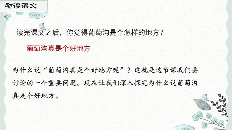 11.《葡萄沟》第二课时 课件+教案+练习05