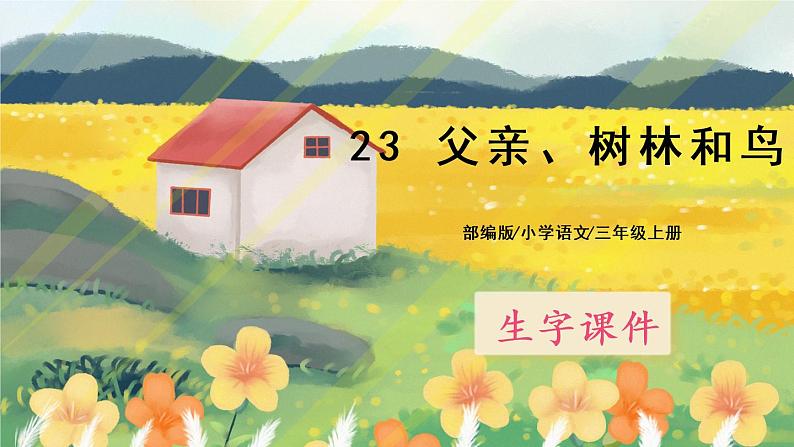 23《父亲、树林和鸟》课件PPT+生字课件+教案+音视频素材01