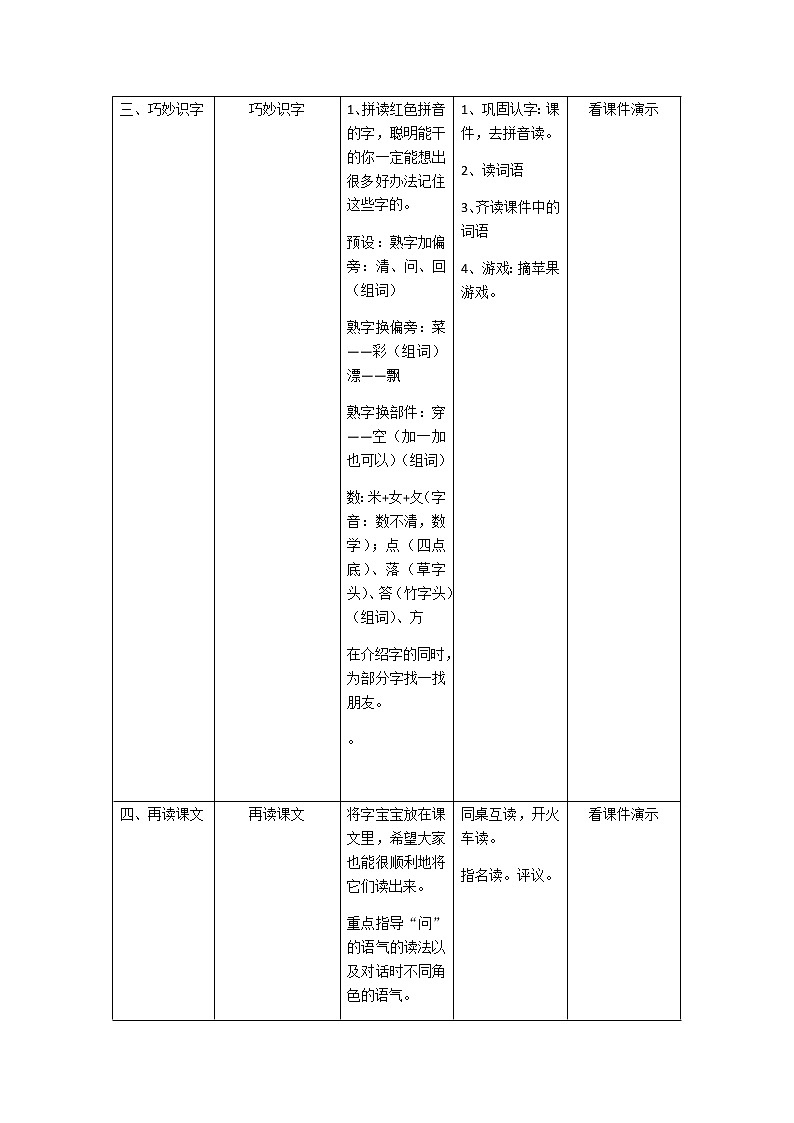 一年级上册语文教案课文8《雨点儿》第3页