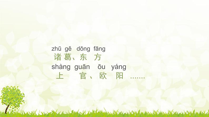 一年级下册语文课件-识字1.2姓氏歌(共26张PPT)04