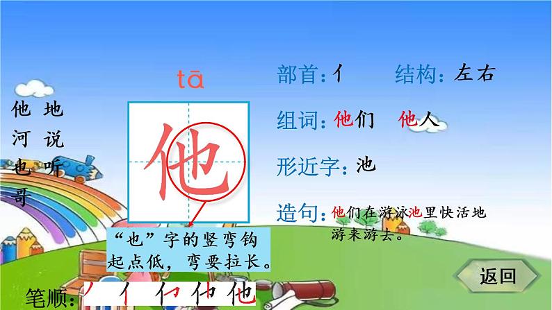 部编版小学语文一年级下册5小公鸡和小鸭子笔顺课件03