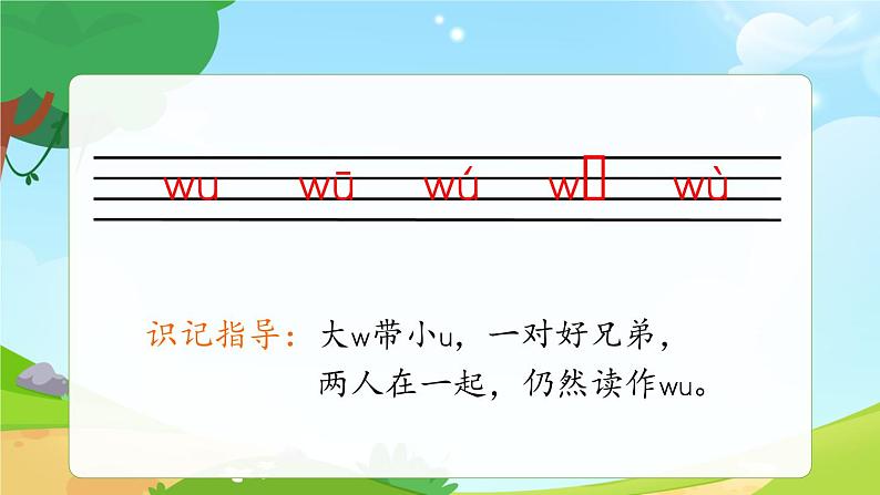 一年级上册语文部编版一年级上册语文部编版02 教学课件_i u ü y w（第3课时）第6页