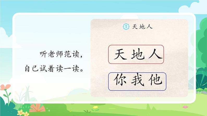 一年级上册语文部编版一年级上册语文部编版02 教学课件_天地人第4页