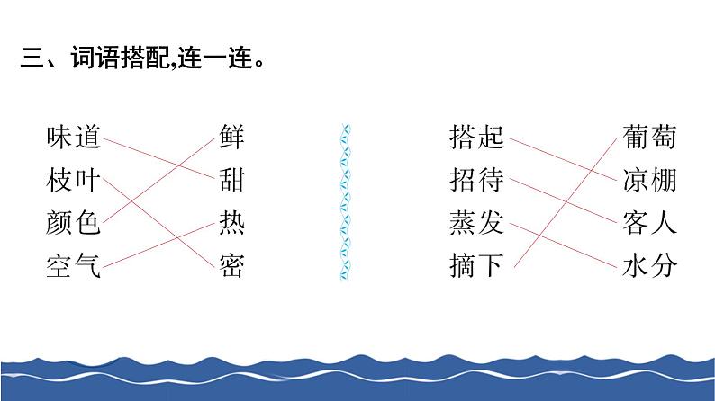 二年级上册语文作业课件-11 葡萄沟 部编版(共8张PPT)第4页