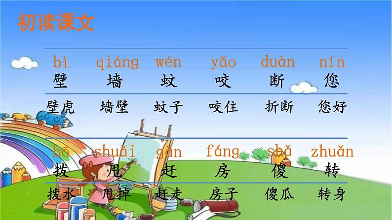 部编版小学也一年级下册21小壁虎借尾巴课件第6页