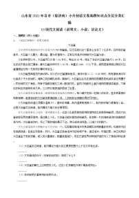 10现代文阅读（说明文、小说、议论文）-山东省2021年各市（除济南）小升初语文卷真题知识点分层分类汇编（共9题）