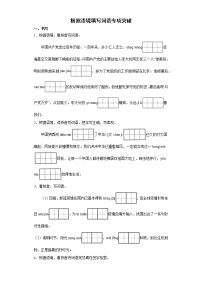 部编版语文六年级下册小升初根据语境填写词语专项突破练习（试题）（含答案）