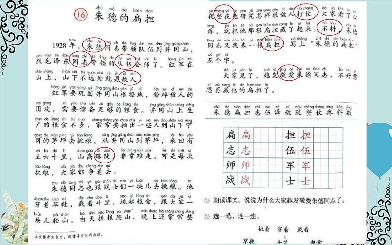 2022-2023学年二年级上册语文部编版03 教学课件_朱德的扁担（第1课时）208