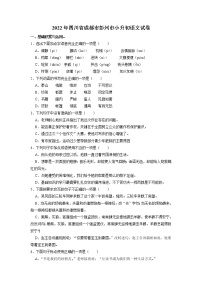 四川省成都市彭州市2021-2022学年六年级下学期期末语文试卷（含答案）