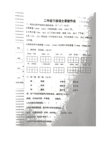 湖北省武汉市开发区（汉南区）2021-2022学年二年级下学期课堂作业（期末）语文试题（无答案）