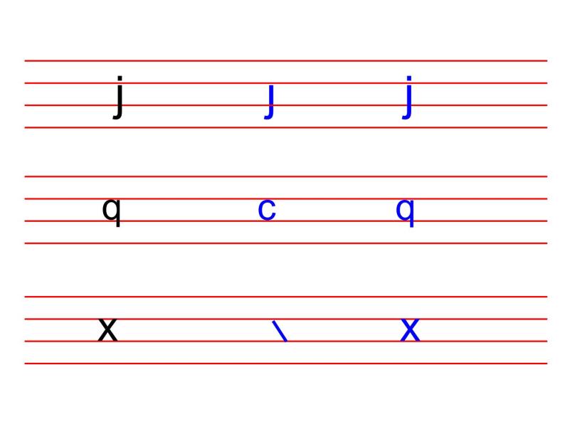 加入资料篮立即下载人教部编版一年级上册汉语拼音6 j q x教案配套ppt