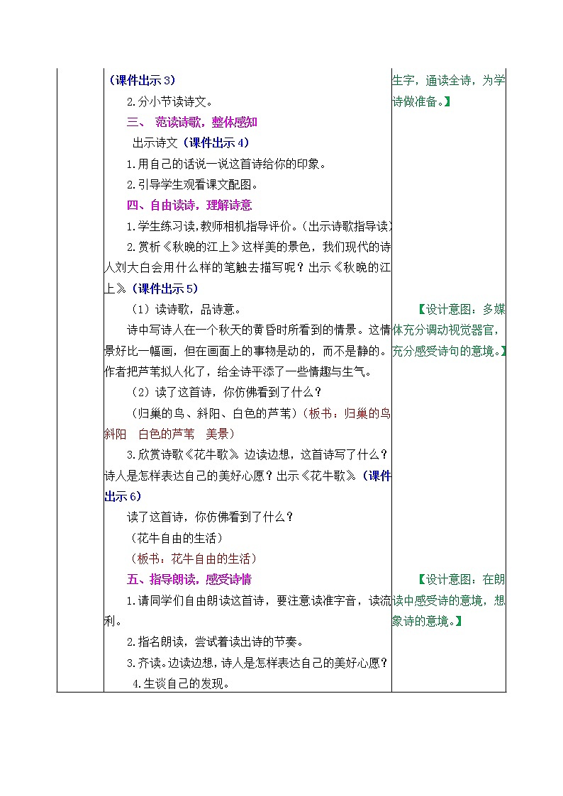 3《现代诗二首》教案（含课时作业+教学反思+备课素材）第2页