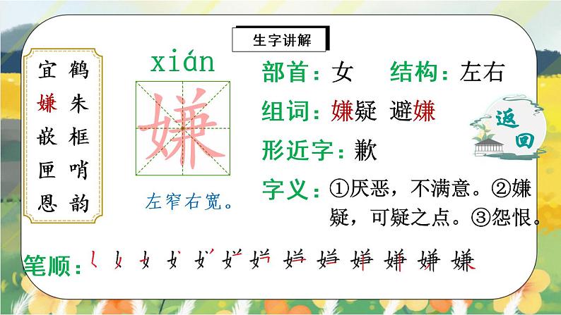 1 白鹭（生字讲解）第5页