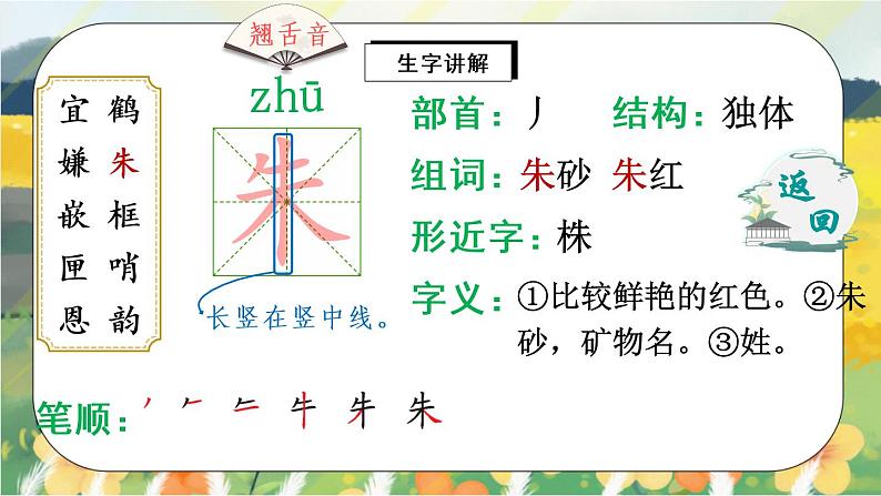 1 白鹭（生字讲解）第6页