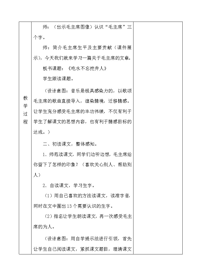 部编版小学语文一年级下册1 吃水不忘挖井人(62) 教案第2页