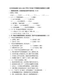 江苏省盐城市2021-2022学年六年级下学期期末检测语文试题（含答案）