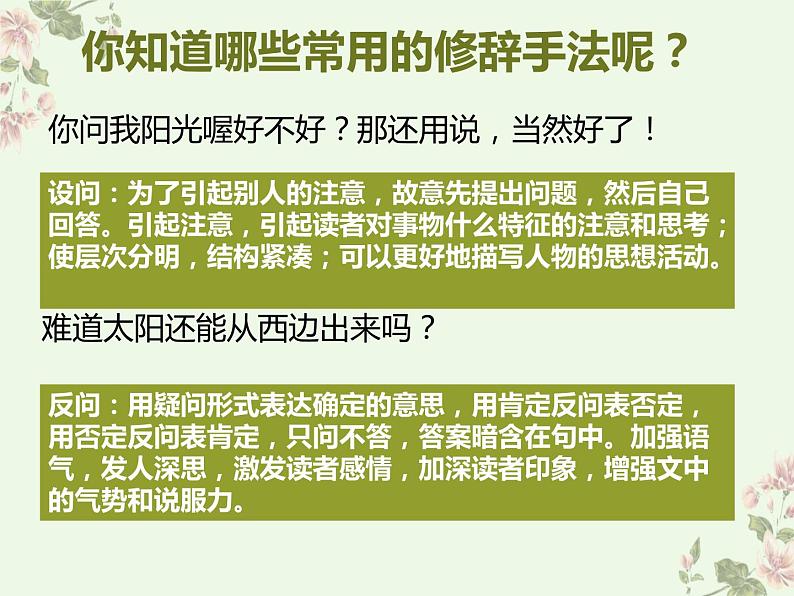 人教部编版语文四年级上册领悟文章的修辞手法（课件）第5页