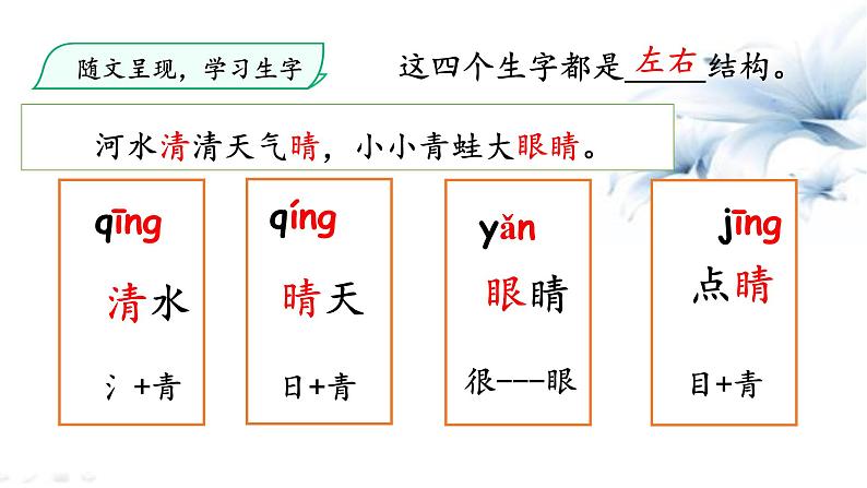 一年级下册语文课件 识字3 小青蛙 第1课时 （共14张PPT）人教统编版04