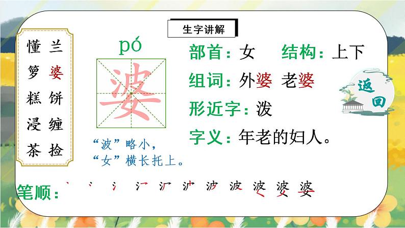 3《桂花雨》课件PPT+生字课件+教案+练习+音视频素材06