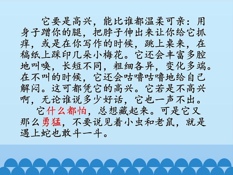 四年级语文下册课件-13 猫 部编版(共10张PPT)05