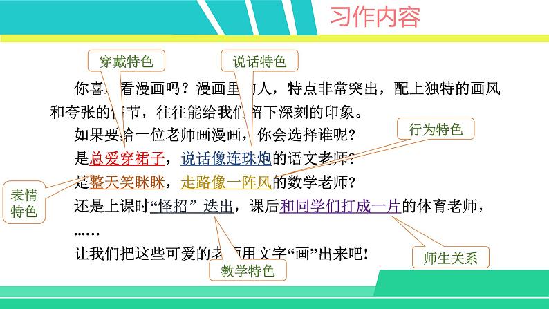 部编版五年级语文上册课件 第二单元 习作：“漫画”老师02