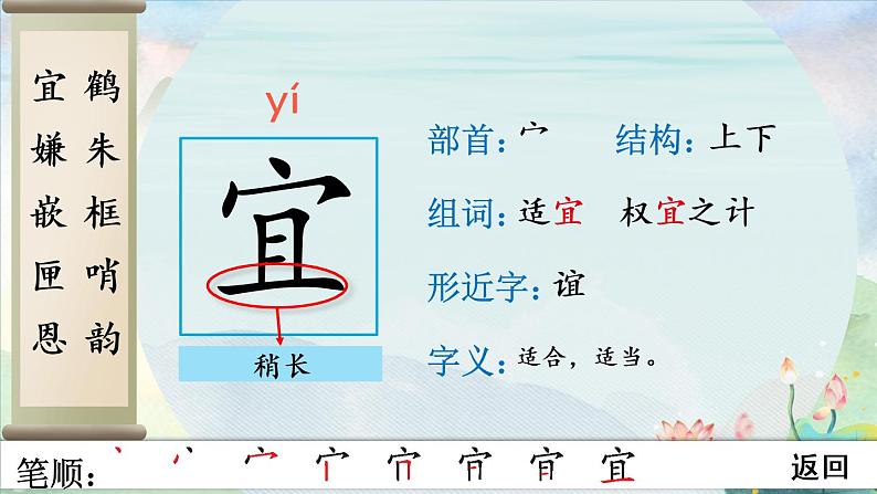 部编语文五年级上册1 白鹭生字教学课件03