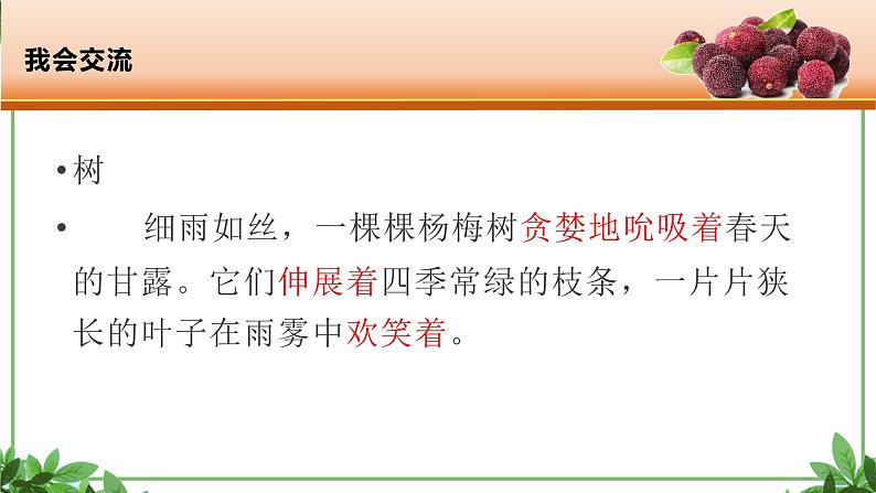 部编版语文三年级上册 教学课件_第五单元习作例文 我爱故乡的杨梅305