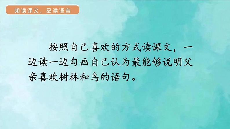 部编版语文三年级上册 教学课件_父亲、树林和鸟2（第2课时）第3页