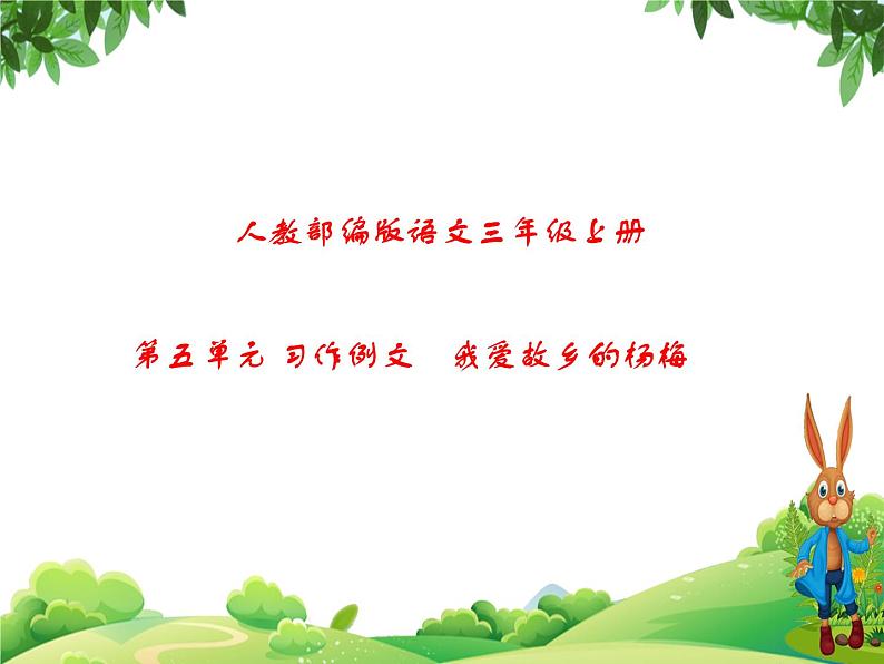 部编版语文三年级上册 教学课件_第五单元习作例文 我爱故乡的杨梅1第1页