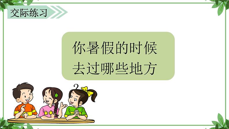 部编版语文三年级上册 教学课件_第一单元口语交际 我的暑假生活402