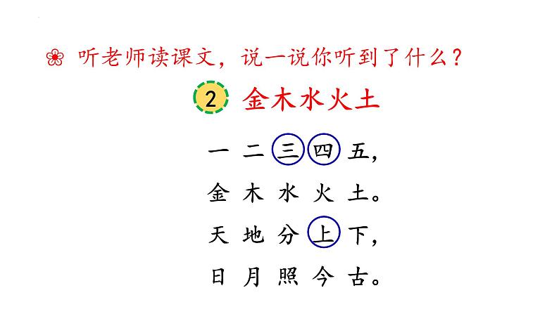 部编版语文一年级上册2《金木水火土》（课件）第4页